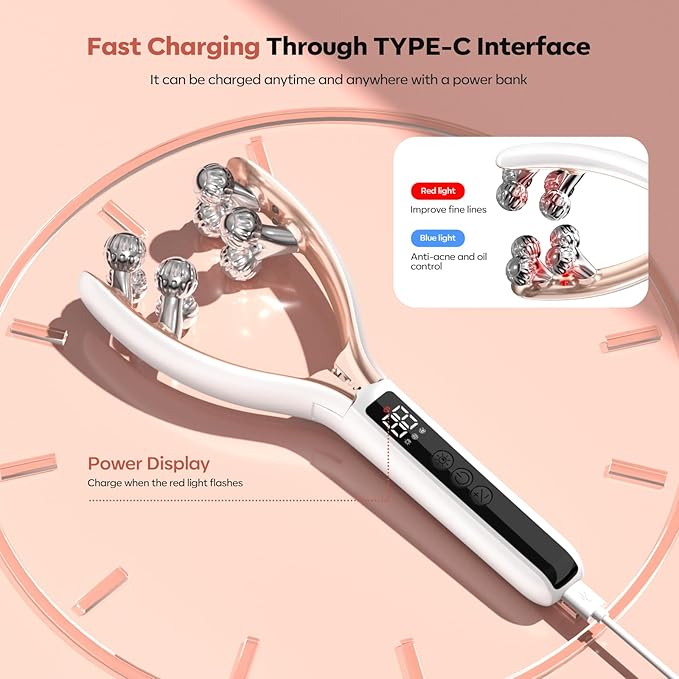 2025 New Microcurrent Facial Slimming Massager Red-Light-Therapy-for-Face and Neck,Vibrating Facial Massager with Thermals for Wrinkles, Double Chin,Firming and Lifting-Velvo Beauty