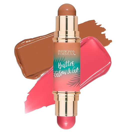 Physicians Formula Butter Glow & Go Multiuse Stick, Ultra-Creamy Radiant Finish Formula with Murumuru Butter, Vegan & Cruelty-Free- Berry Tan-Velvo Beauty