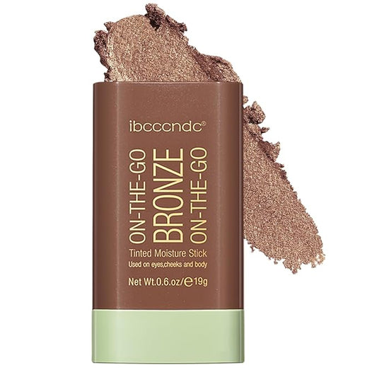 Cream Bronzer Stick,Contour Stick Facial Contouring Stick,Long Lasting Highlighter Waterproof Highlight Makeup,Buildable Shimmer Sparkle Face Bronzer Face Shaping,04 Beach Glow-Velvo Beauty