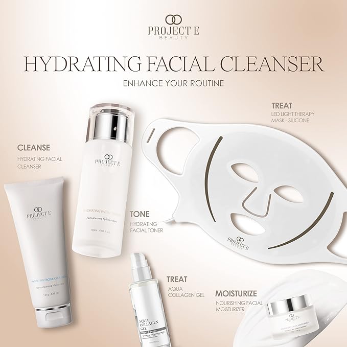 Project E Beauty Hydrating Facial Cleanser Gentle Cleansing | Removes Dirt, Oil & Makeup | Moisturizes & Hydrates | Brightens Complexion | Non-Foaming Formula | For All Skin Types | 125g-Velvo Beauty