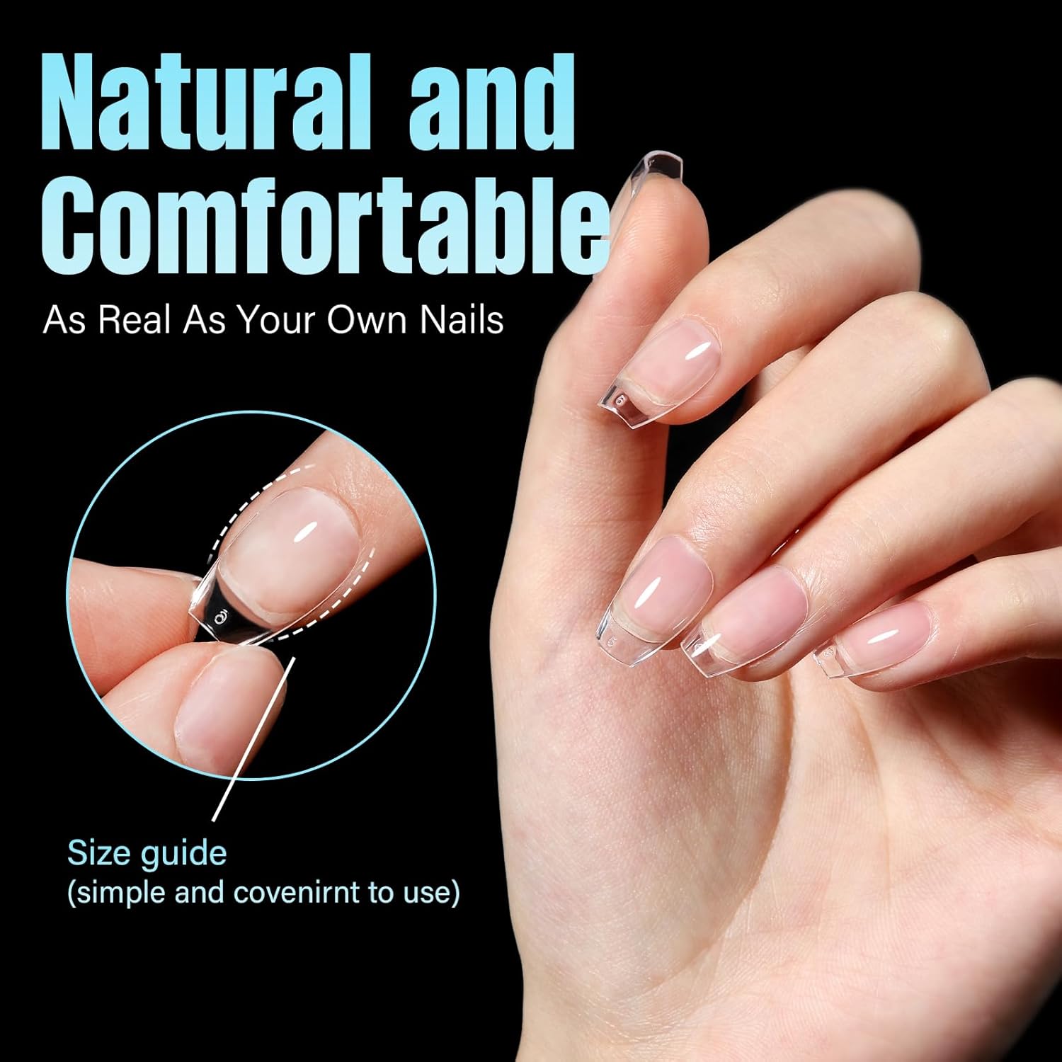 TOMICCA Short Coffin Nail Tips,240Pcs Soft Acrylic Nail Tips Full Cover,Gel Nails Tips Half Matte Press on Nails Clear Fake Nails Extension Tips for Salon DIY 12Sizes-Velvo Beauty