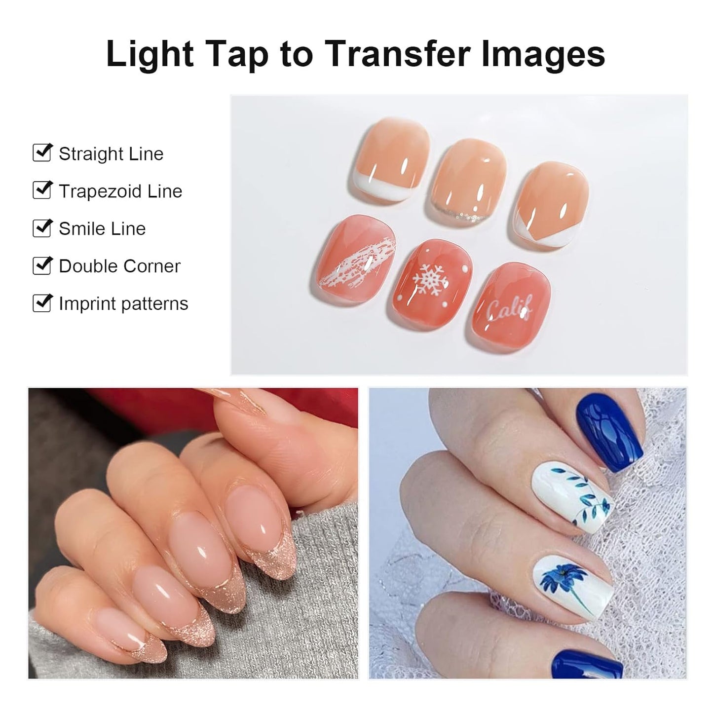 Nail Art Stamper Clear Silicone Nails Stamping Jelly with Scraper Transparent Visible Body DIY Manicure Nail Art Tool C-Velvo Beauty