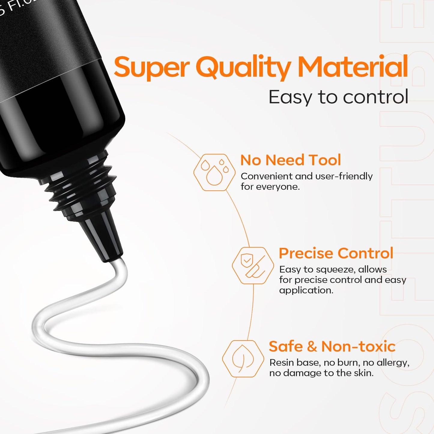 Modelones 3D Gel Nail Art, Sculpting Gel Glue for Molding, Drawing, Charms & Gems Glue, Nail Stuff for Chrome Powder and Rhinestone Design No Wipe, U V Light Cured Salon & DIY Use-Velvo Beauty