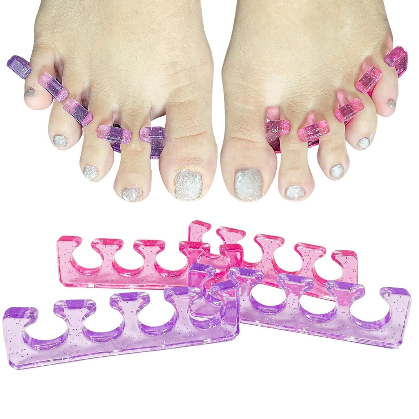 SUNFATT Toe Separators,Toe Spacers for Women,Toe Separators Use for Separation of Toenails or Nails as Well as Polishing of Nail Polish.(Thin)-Velvo Beauty
