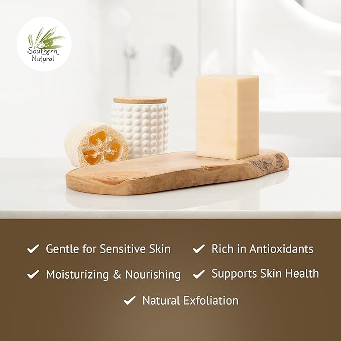 Southern Natural Goat Milk Soap Bar (Variety 3 Pack) Dead Sea Mud & Charcoal, Patchouli, Eucalyptus Grove - For Dry Sensitive Skin. Great For Face and Body.(Each Bar 4-4.5 oz)-Velvo Beauty