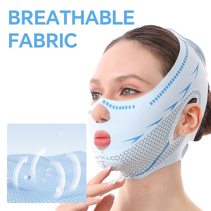 Line Lifting Mask Chin Strap for Sleeping, V Line Mask, Face Lift Prevent Sagging,Double Chin Reducer,Jawline Shaper,All-Around Coverage, Wrapping and Shaping More Comprehensively.-Velvo Beauty