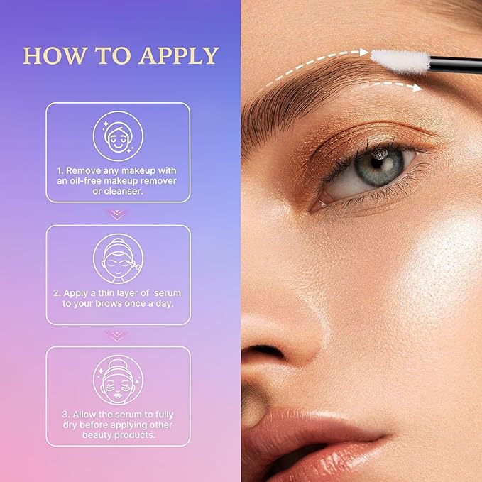 VieBeauti Eyebrow Growth Serum: Eyebrow Serum to Grow Brows with Advanced Formula to Boost Longer Fuller and Thicker Looking Eyebrows 3mL-Velvo Beauty
