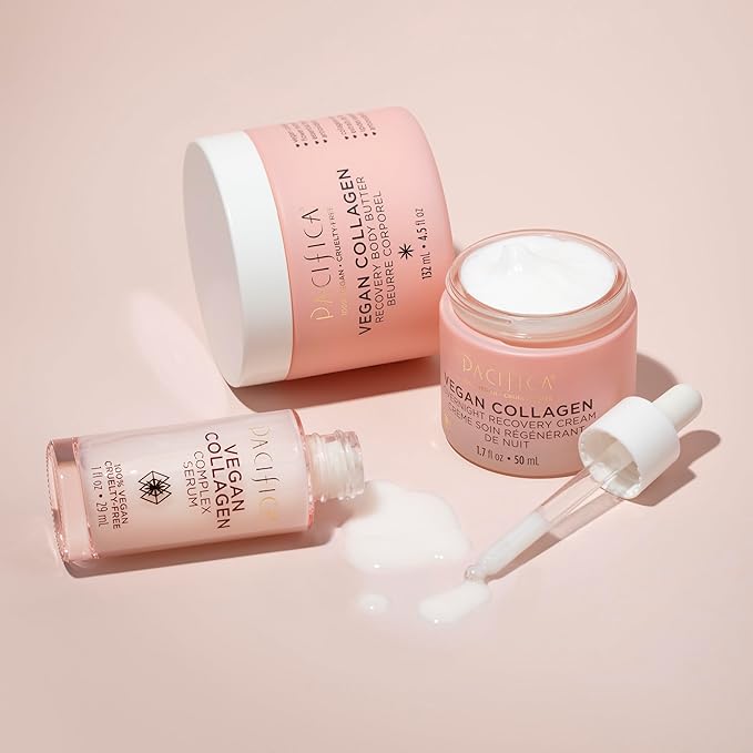 Pacifica Beauty | Vegan Collagen Body Butter | Hydrating, Nourishing, Moisturizer | Long-Lasting Hydration | Cream Lotion for Dry Skin | Light Floral Scent | Paraben Free | Vegan + Cruelty Free-Velvo Beauty
