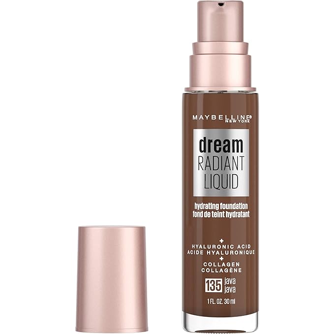 Maybelline Dream Radiant Liquid Medium Coverage Hydrating Makeup, Lightweight Liquid Foundation, Java, 1 Count-Velvo Beauty