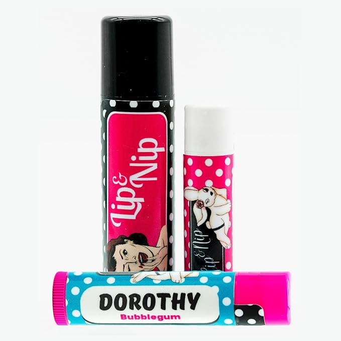 Bubblegum “Dorothy” Flavored Balms | Flavored Hydrating Lip Balm, Nipple Balm, and Full Body Balm | Lip Balm & Moisturizer and Intimacy Enhancer - Pack of 3-Velvo Beauty