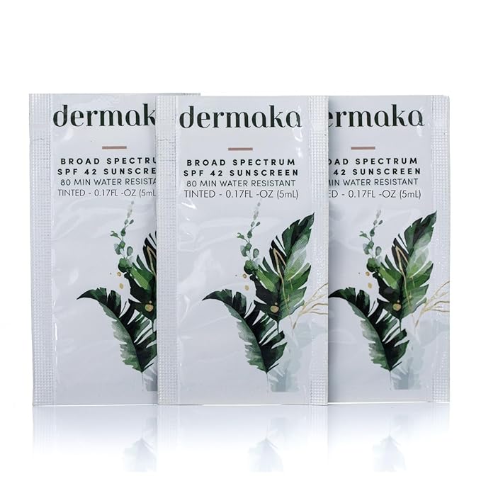 Mineral Tinted Sunscreen SPF 42 for Face – 5ml 25 Packets with Zinc Oxide & Titanium Dioxide – Water Resistant 80 Min – Moisturizes & Soothes – Beach Must Haves, Travel Essentials, Party Favor-Velvo Beauty