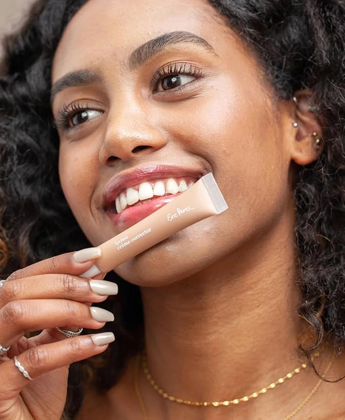 Ere Perez - Natural Lychee Crème Corrector | Vegan, Cruelty-Free, Clean Beauty (Seis – Cool Toffee, 0.33 oz | 10 ml)-Velvo Beauty