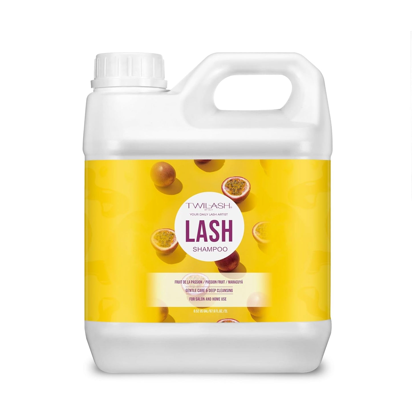 Lash Shampoo Bulk, Eyelash Cleanser for Extensions 2 Liters, Non-irritating or Burning Eyelid Foaming Cleanser for Professional Salon and Home Use (Passion Fruit-2L)-Velvo Beauty