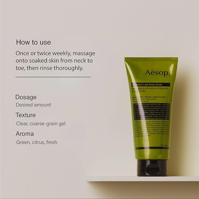 Aesop Geranium Leaf Body Cleanser + Scrub | 16.9 oz + 6.2 oz-Velvo Beauty