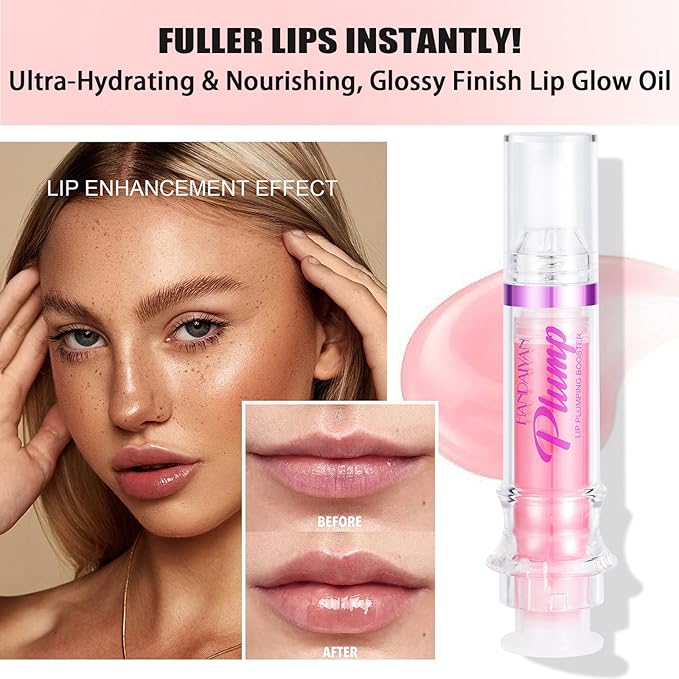 Glossy Finish Lip Glow Oil,Lip Plumping Booster Plump,Hydrating, Volumizes & High-Shine Lip Plumping Mirror Lip Glaze Lip Makeup,Lip Enhancer for Fuller, Lip Mask, Hydrating& Reduce Fine Lines (001#)-Velvo Beauty