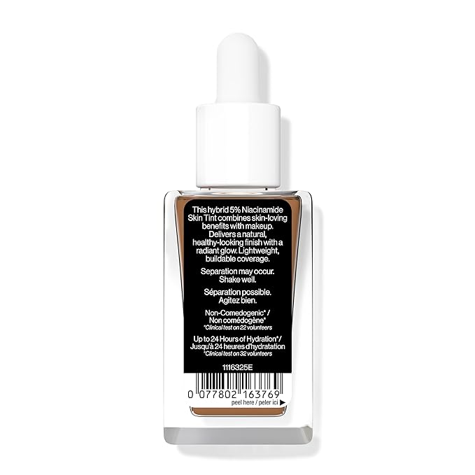 wet n wild Bare Focus Skin Tint, 5% Niacinamide Enriched, Buildable Sheer Lightweight Coverage, Natural Radiant Finish, Hyaluronic & Vitamin Hydration Boost, Cruelty-Free & Vegan - Deep-Velvo Beauty