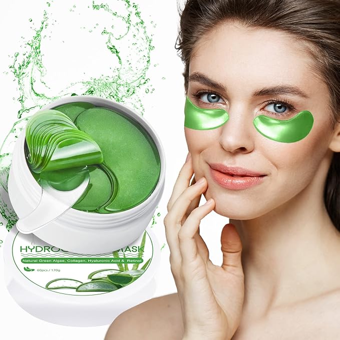 Aloe Veoe Eye Patches,Hydrogel Under Eye Masks for Dark Circles,Anti Wrinkle Treatment,Under Eye Gel Pads,Eye Mask for Puffy Eyes, Skincare,Hydrating | 60 Pieces/30 Pairs-Velvo Beauty