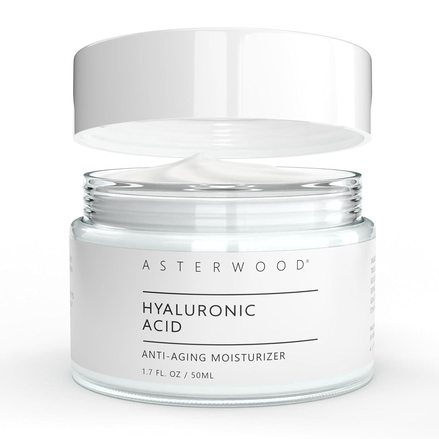 Asterwood Hyaluronic Acid Moisturizer - Anti-Aging, Wrinkle Reducing, Moisturizing, Hydrating - Fragrance-Free, Non-Comedogenic - 1.7 Fl Oz-Velvo Beauty