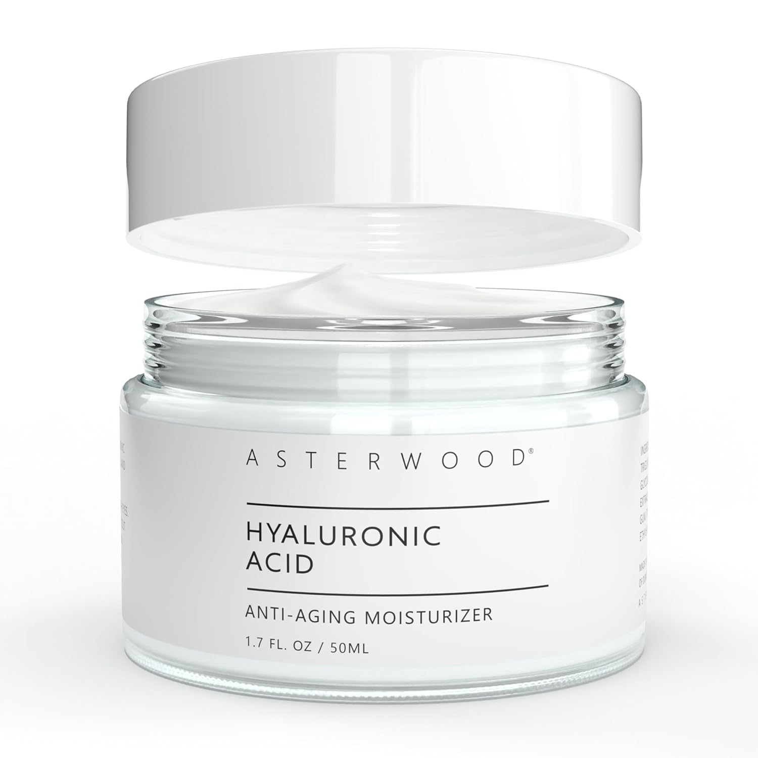 Asterwood Hyaluronic Acid Moisturizer - Anti-Aging, Wrinkle Reducing, Moisturizing, Hydrating - Fragrance-Free, Non-Comedogenic - 1.7 Fl Oz-Velvo Beauty