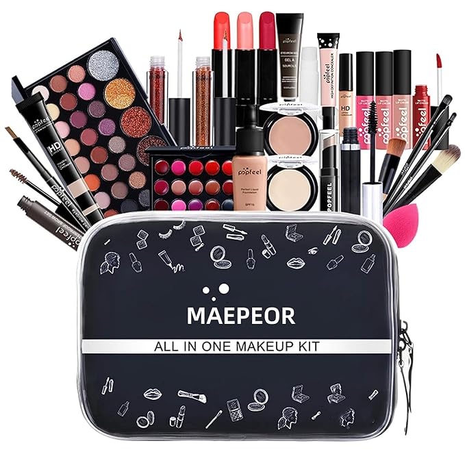 MAEPEOR All In One Makeup Kit 27PCS Makeup Kit for Women Full Kit Multi-Purpose Makeup Set for Beginners or Pros (KIT004)-Velvo Beauty