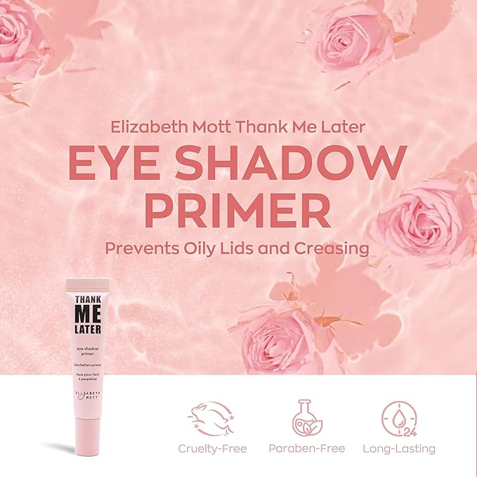 Elizabeth Mott Thank Me Later Eye Primer - Long-Lasting, Eyeshadow Primer Base for Oily Lids & Crease-Free Wear - Smudge-Proof, Lightweight, Cruelty-Free - 10g-Velvo Beauty
