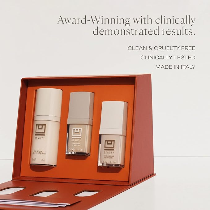 U Beauty Preface Kit | Skin Care Gift Value Set with Retinol, Vitamin C Serum Anti-Aging Essentials Skin Tightening Arm Cream + Facial Hyaluronic Acid Morning and Night - 2.7oz (Set of 3)-Velvo Beauty