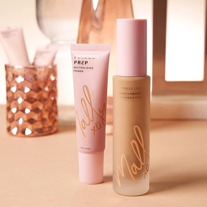 Mally Perfect Prep Neutralizing Tinted Face Primer Deep- 1 Fl Oz - Color-correcting Primer Makeup with Hyaluronic Acid - Long-Wear Foundation Face Primer-Velvo Beauty