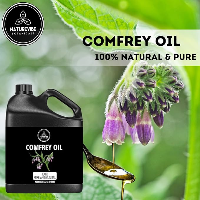 Naturevibe Botanicals Comfrey Oil 32 Ounces | 100% Pure and Natural | Great for Skin Care and Hair Care-Velvo Beauty