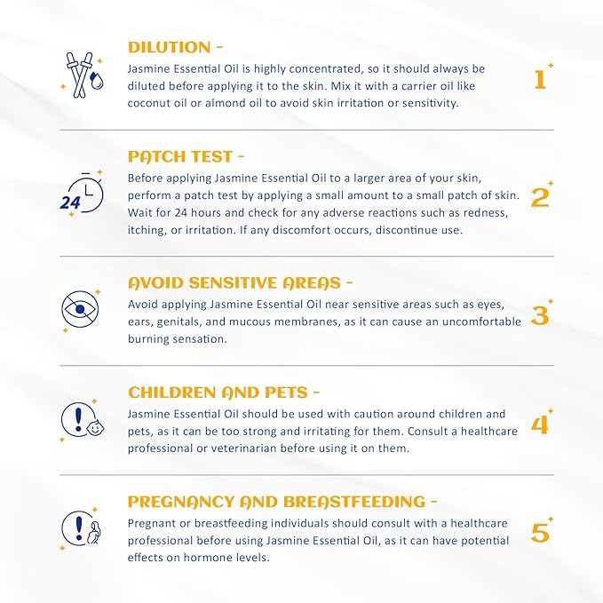 HIQILI 1 Fl Oz Jasmine Essential Oil, 100% Pure Natural for Diffuser, Hair, Skin, Perfume Making - 30ml-Velvo Beauty