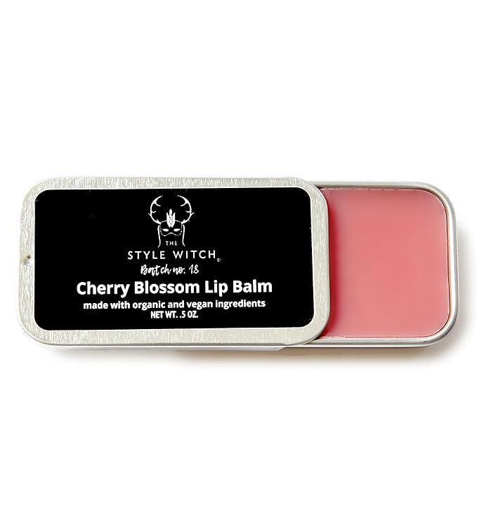 Cherry Blossom Lip Balm, Batch #18, Organic Ingredients, Vegan, Cruelty Free-Velvo Beauty