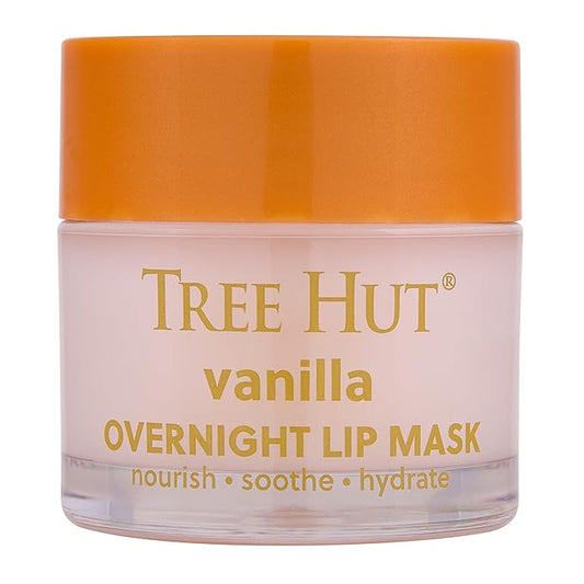 Tree Hut Vanilla Overnight Lip Mask | Leave on Overnight & Wake up to Soft, Hydrated Lips | Elevate your Self Care Routine | .6 oz.-Velvo Beauty