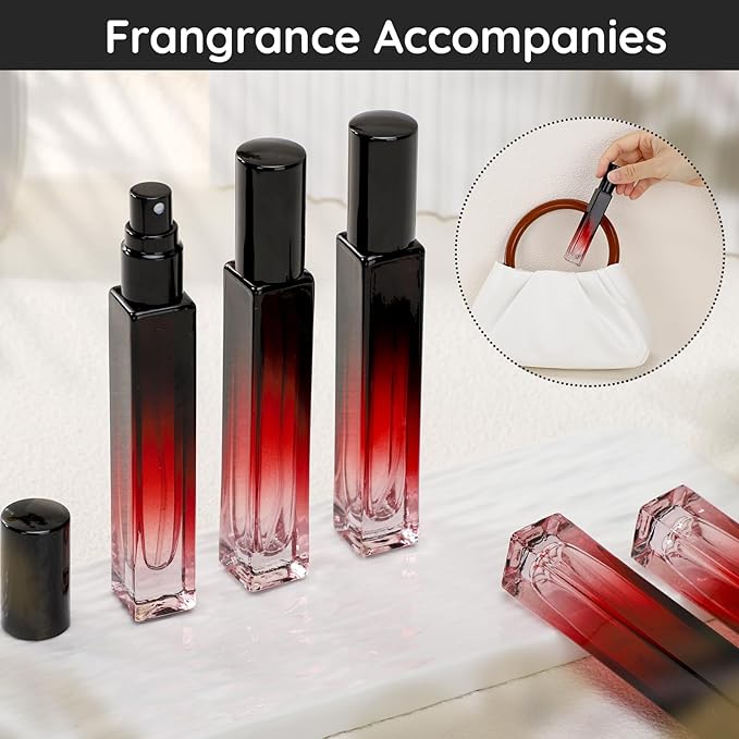 Segbeauty 5 Packs Perfume Bottles Empty, 10ML Refillable Portable Cologne Sprayer, Glass Spray Bottles for Dispensing Liquid Cosmetic, Mini Travel Size Perfume Atomizer Sample Container for Frangrance-Velvo Beauty
