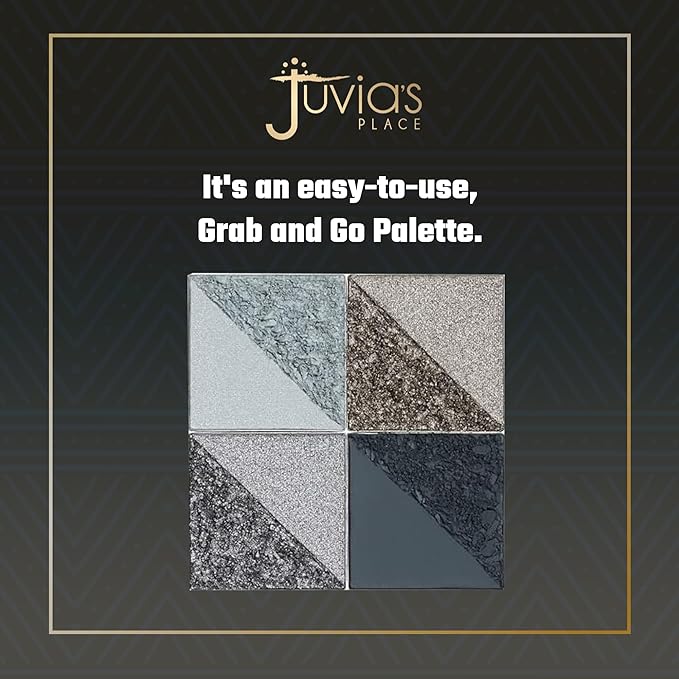 Juvia's Place Rebel Quad Grey Eyeshadow Palette - Professional Eye Makeup, Pigmented Eyeshadow Palette, Makeup Palette for Eye Color & Shine, Pressed Eyeshadow Cosmetics, Shades of 4-Velvo Beauty