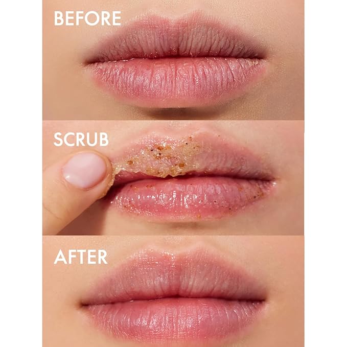 Lanolips Lip Scrub - Natural Lip Exfoliator Made with Lanolin, Vitamin E & Finely Ground Strawberry Seeds - Gentle Sugar Scrub for Healthy, Soft Lips - Strawberry (.35 oz)-Velvo Beauty