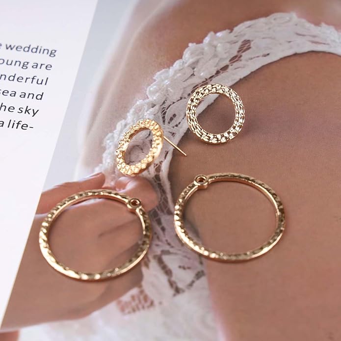 Vintage Crystal Circle Ear Jacket Earrings CZ Hollow Circle Hoop Earrings Gold Circle Earrings Minimalist Geometric Circle Stud Earrings Jewelry for Women-Velvo Beauty
