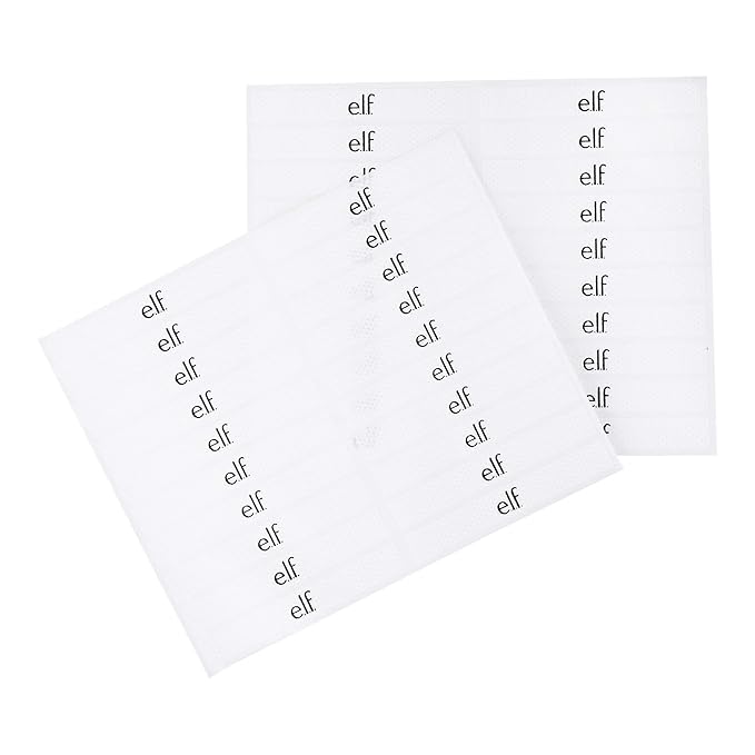 e.l.f., Line & Define Eye Tape, Skin-Safe Makeup Tape, Latex-Free, Helps Create Dramatic and Defined Eye Looks, 2 Sheets of 20 Strips (40 Strips), 20 Count (Pack of 2)-Velvo Beauty