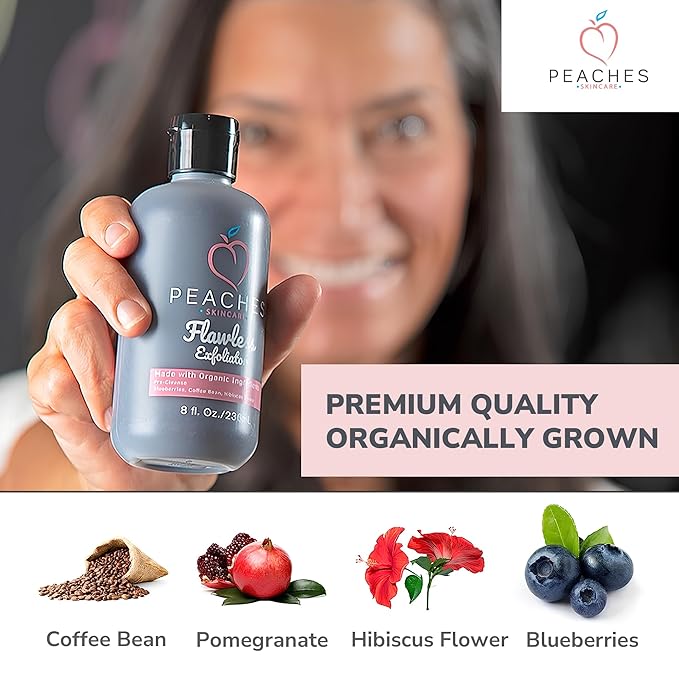 Vegan Face Exfoliator Scrub – Gentle Daily Facial Scrub with Blueberry, Coffee Bean, and Vitamin C – Face Exfoliant for Smooth, Radiant Skin – Flawless Exfoliator (8 oz)-Velvo Beauty