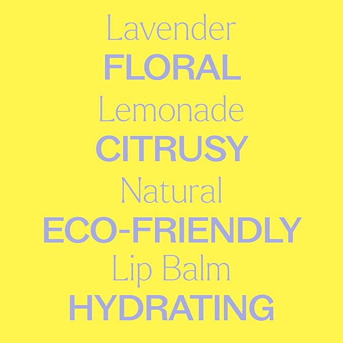 Plant Therapy Lavender Lemonade Natural Lip Balm 0.3 oz (8.5 g) Simple, Natural Ingredients & Packaged in Eco-Friendly Recyclable Cardboard-Velvo Beauty