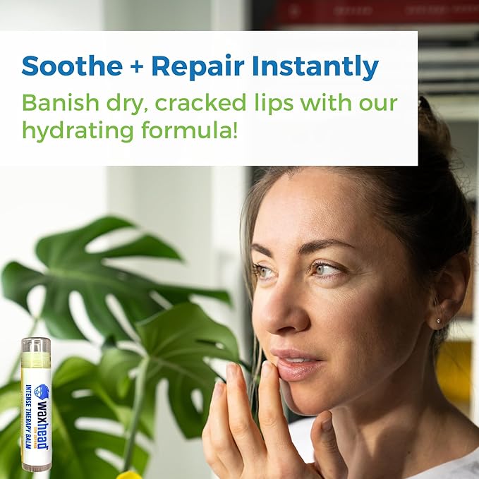 Waxhead Organic Lip Balm Vanilla - Sunburn Relief, Lip Moisturizer for Very Dry Lips, Lip Therapy, Lip Repair for Dry Cracked Lips, Healing Lip Balm for Severely Chapped Lips (4 pack)-Velvo Beauty