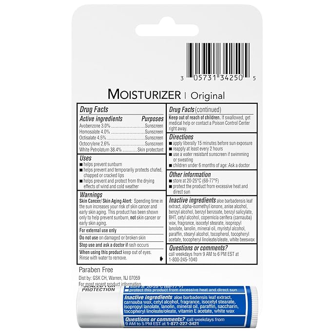 ChapStick Moisturizer 2-in-1 Lipcare 5-Pack (3 SPF 12, 2 SPF 15) – Original Lip Balm with Broad Spectrum SPF, Aloe & Vitamin E, 0.15 Oz Ea-Velvo Beauty