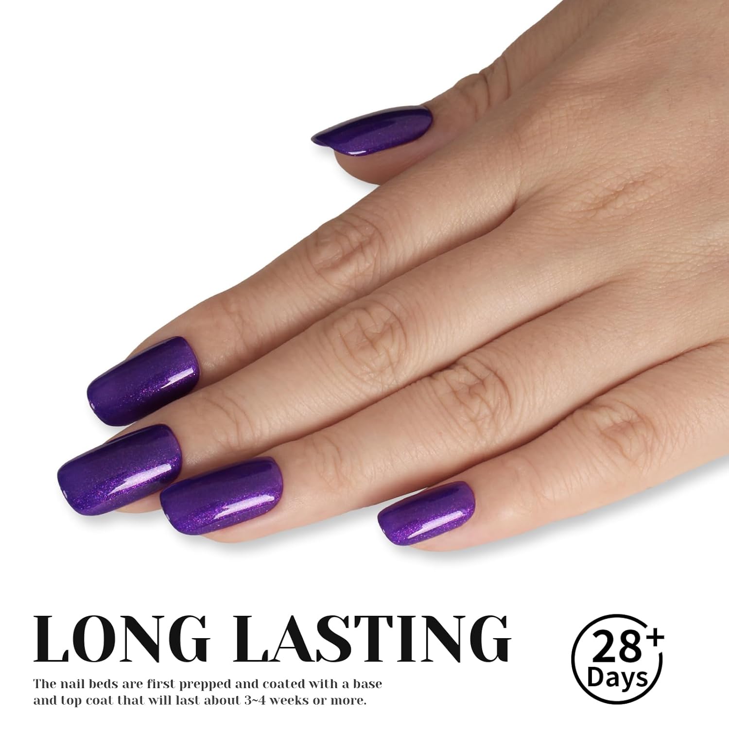 Glitter Deep Purple Gel Polish,15ml UV/LED Soak Off Sparkly Shimmer Dark Violets Purple Gel Nail Polish for Manicure Salon or DIY Nail Art at Home,Women Girls Gifts - GP0094-Velvo Beauty