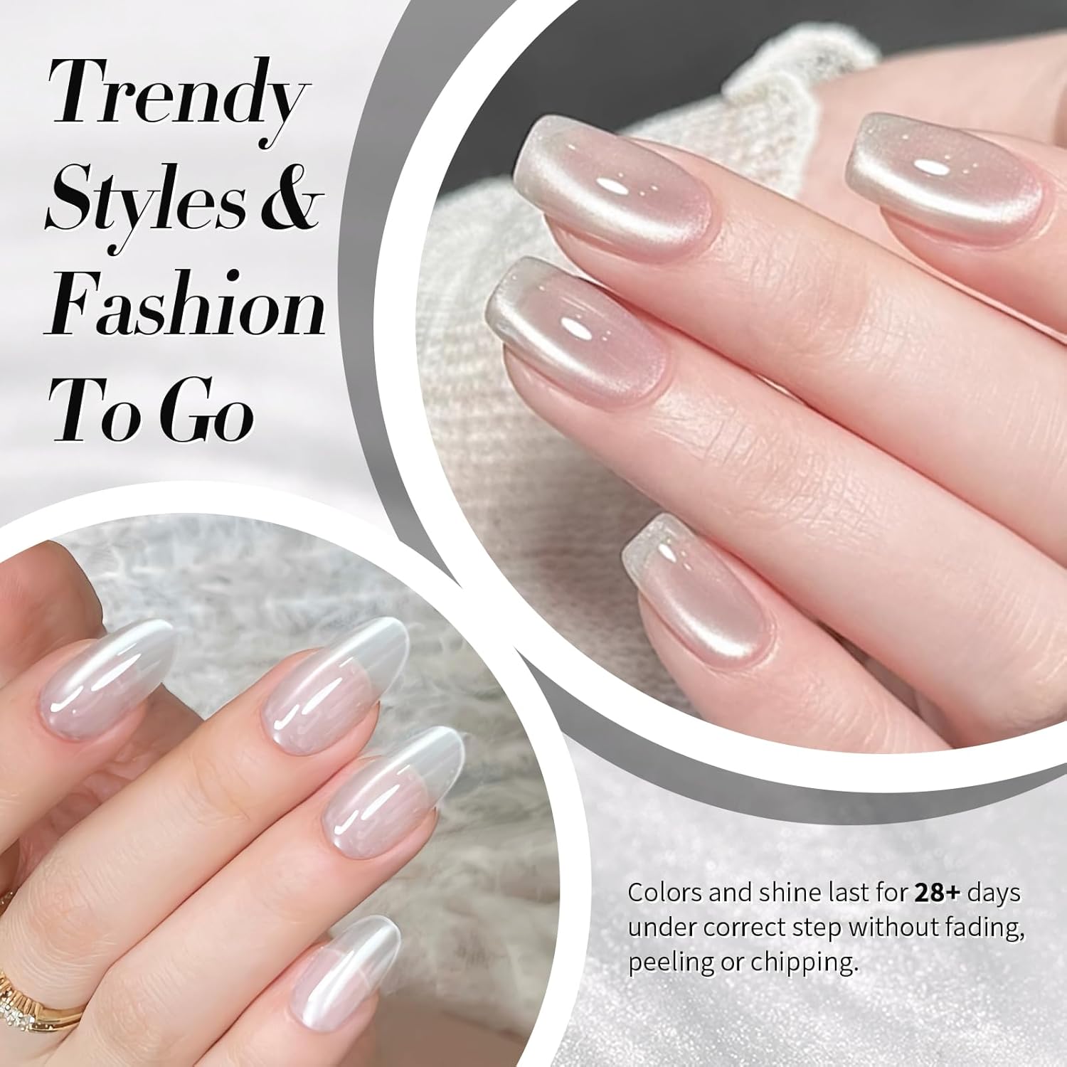 BORN PRETTY Silver Cat Magnetic Eye Gel Nail Polish Crystal Glass Cat Magnetic Shimmer Gel Polish Glass Magnetic Gel Gift 15ML-Velvo Beauty