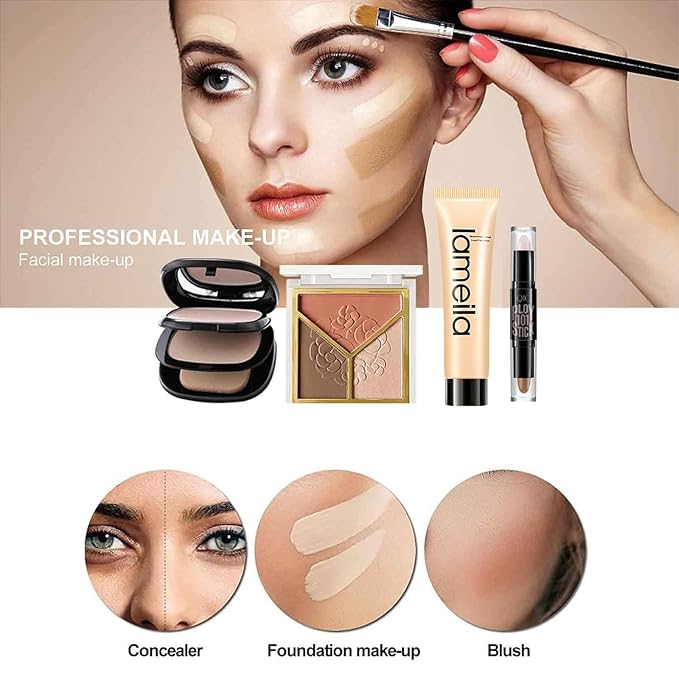 M Professional Makeup Kit, 31 Pcs All-in-one Makeup Kit,Makeup Kit for Women Full Kit,Makeup Gift Set for Women girls(HZJ-001)-Velvo Beauty