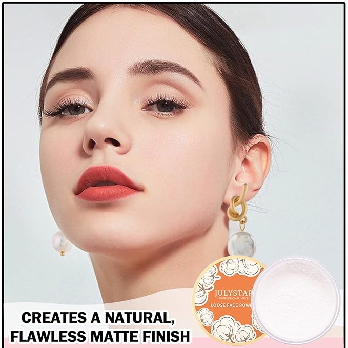 Setting Powder Loose Face Powder Matte Soft Smooth Oil Control Long Lasting Loose Setting Powder Makeup For Natural Flawless #01 Translucent-Velvo Beauty