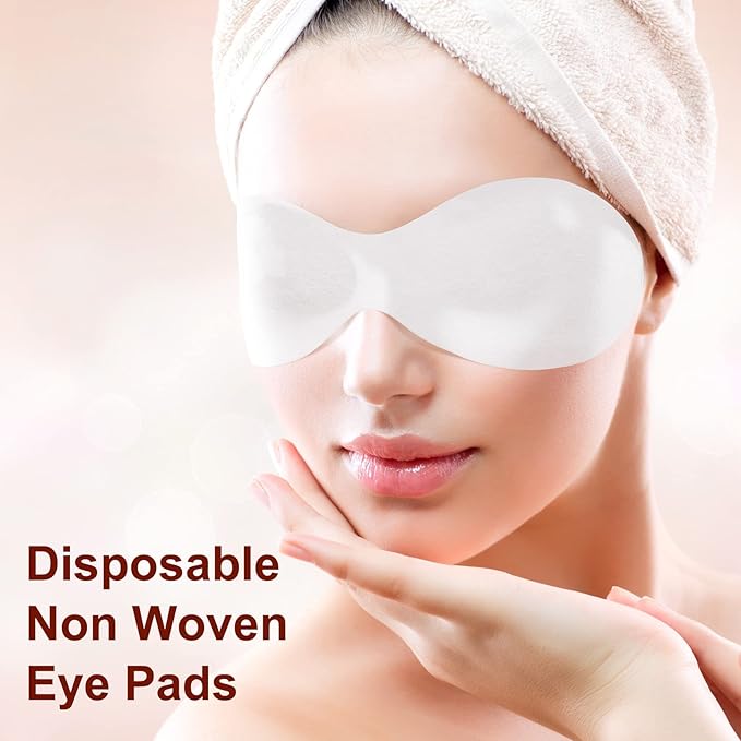 PAGOW 400 Sheets Disposable Non Woven Eye Care, Cotton Paper Facial Eye Pads Spa, DIY Clear Eye Mask Paper Beauty Sheets for Skincare Spa Wrap Moisture Retention-Velvo Beauty