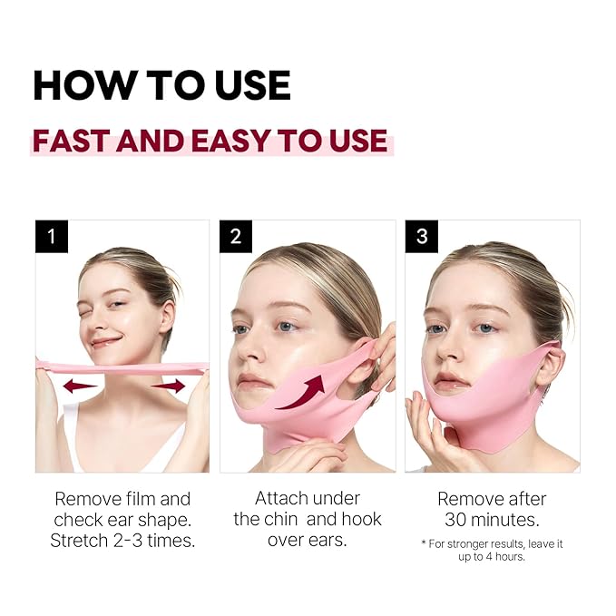 ROUND LAB Camellia Deep Collagen V Lifting Gel Mask 1ea | Double-chin Mask, Instant Cooling & Depuffing, Face Toning Belt, Collagen V-line, Improves Sagging Skin, Lifting & Firming 10g/0.35oz-Velvo Beauty