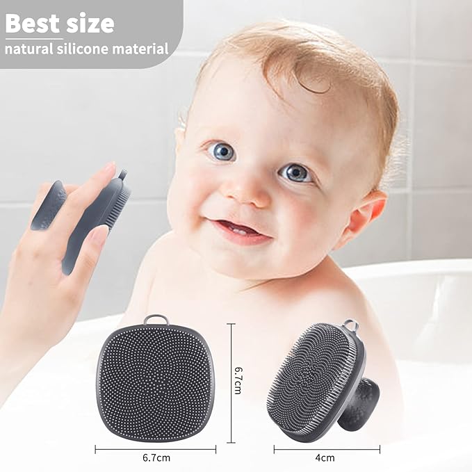 VWMYQ Face Scrubber Face Scrubber for Men Facial Cleansing Brush Silicone Face Wash Brush Manual Waterproof Cleansing Skin Care Face Brushes for and Exfoliating (Gray)-Velvo Beauty