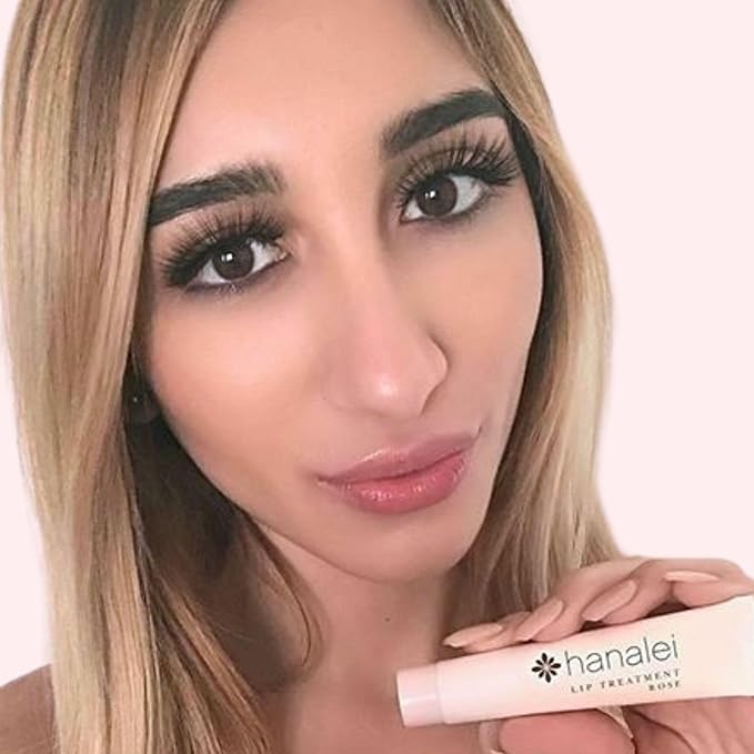Hanalei Lip Treatment for Dry, Chapped Lips – Intensive Overnight Moisturizer with Kukui Oil, Shea Butter & Grapeseed Oil – Hydrating Balm for Healing Cracks – Rose Pink Tint, 15g – Cruelty-Free-Velvo Beauty