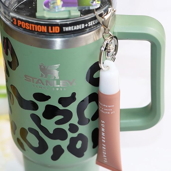 PIAOLGYI Keychain Cap for Summer Fridays,Lip Balm Replacement Cover,Attachment for Summer Fridays Lip Balm,White(ONLY Cap)-Velvo Beauty