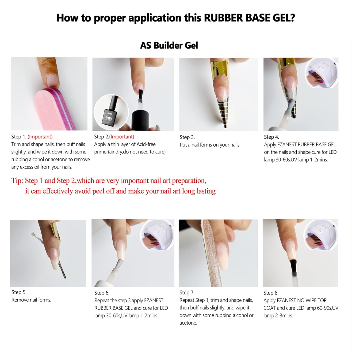 FZANEST Nude Rubber Nail Base Gel Polish, Builder Bottle Nail Strengthener Self-level Extension Fiber Gel, UV LED Base Coat-Velvo Beauty